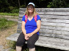 Kathryn takes a break at a lookout