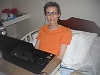 Ruth with her System 76 Ubuntu laptop 01 December 2013
