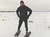 Adam on snowshoes