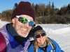 Adam & Kathryn skiing