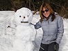 Jane & a snowman