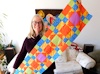 Kathryn with a quilting row