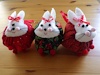 Three Christmas ornaments