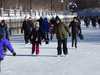 Crowds of skaters on the Rideau Canal