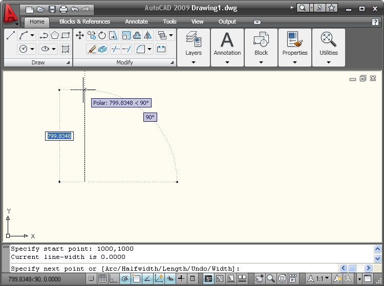 Polyline Function in AutoCAD 2009, Image 1